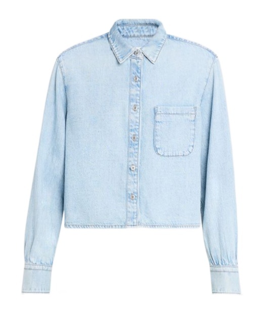 Rag & Bone Long-sleeved Denim Shirt In Blue