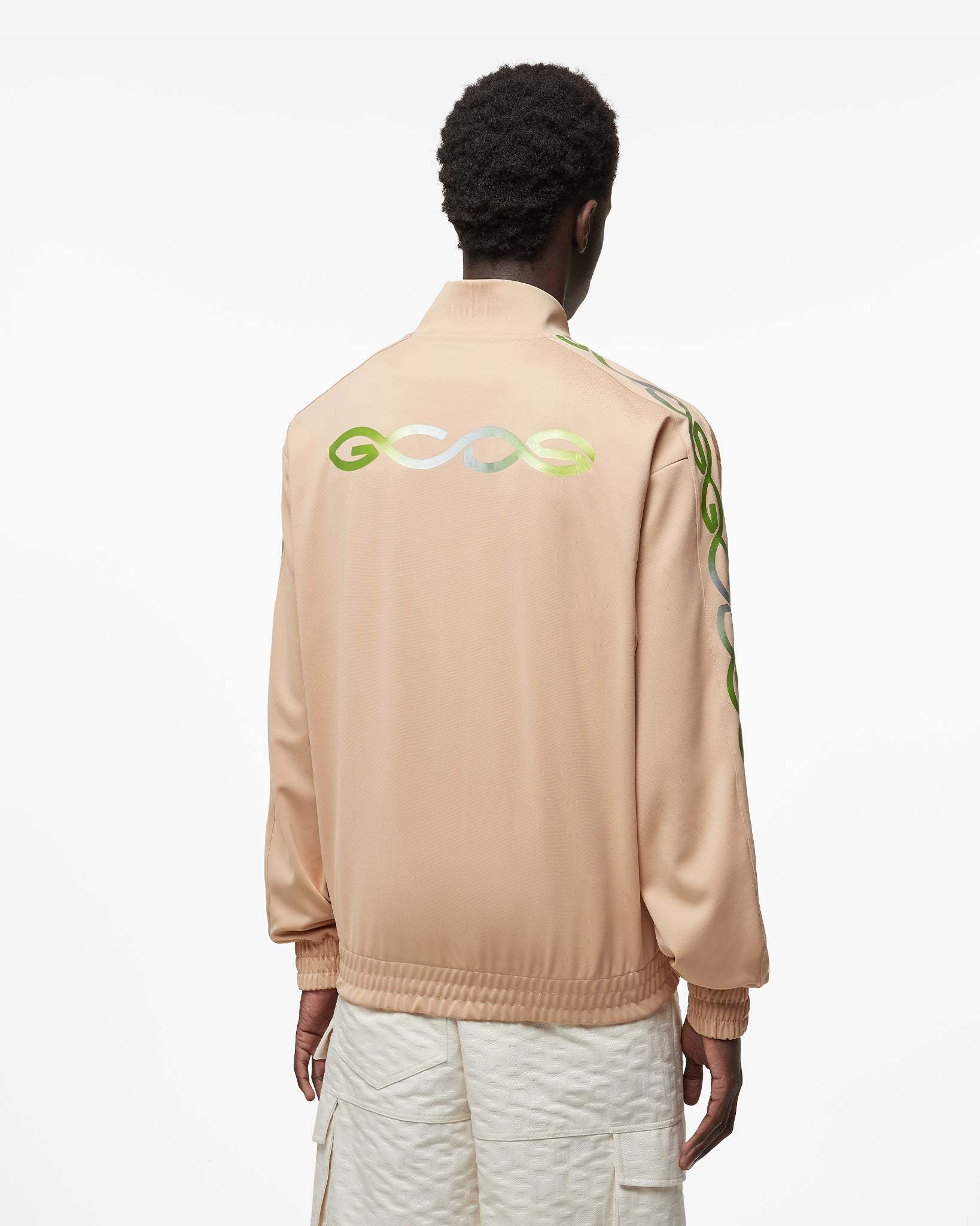 Gcds Reflective Logo-print Sweatshirt In Nude