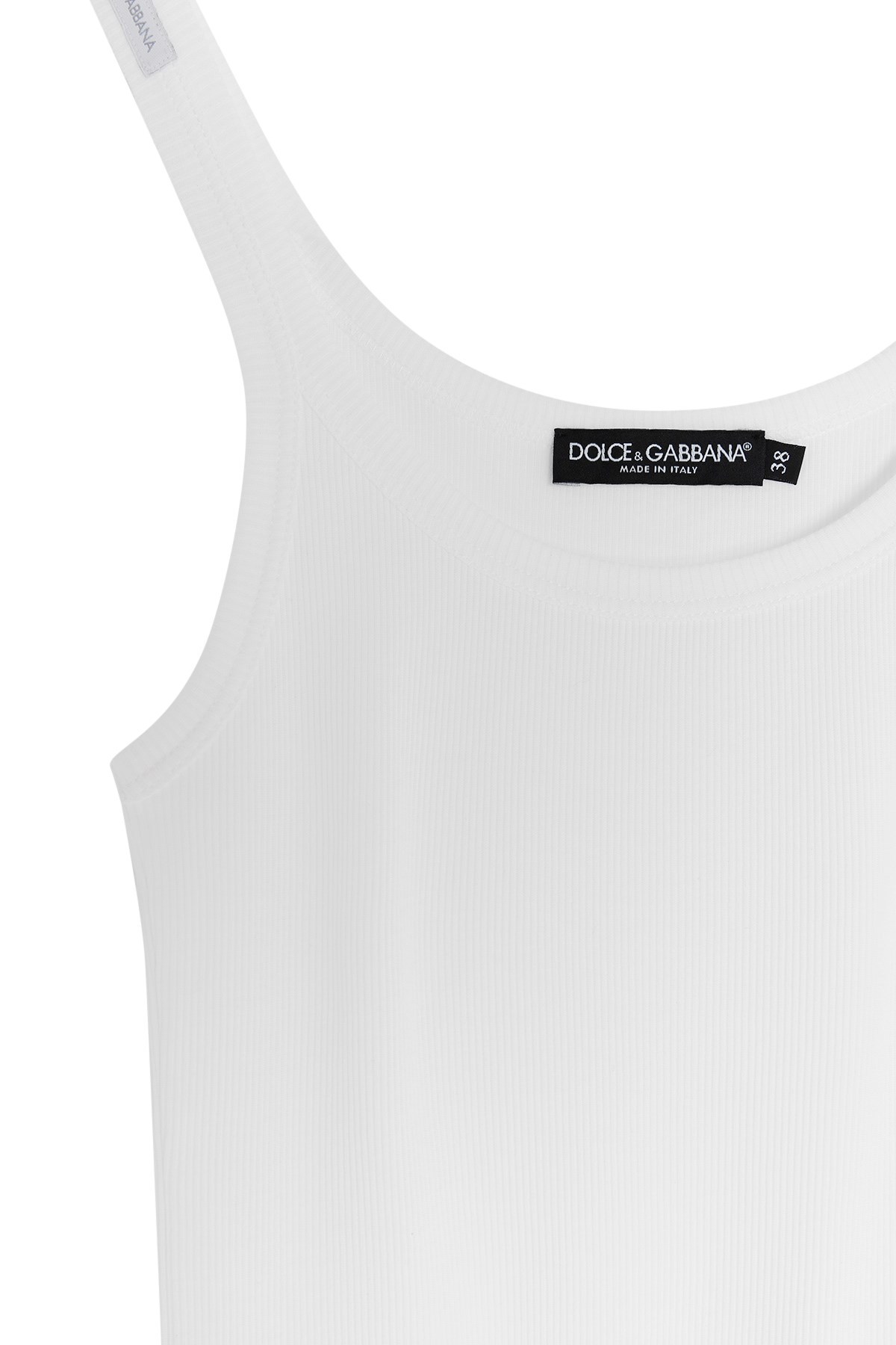 Dolce & Gabbana Ribbed Tank Top In White