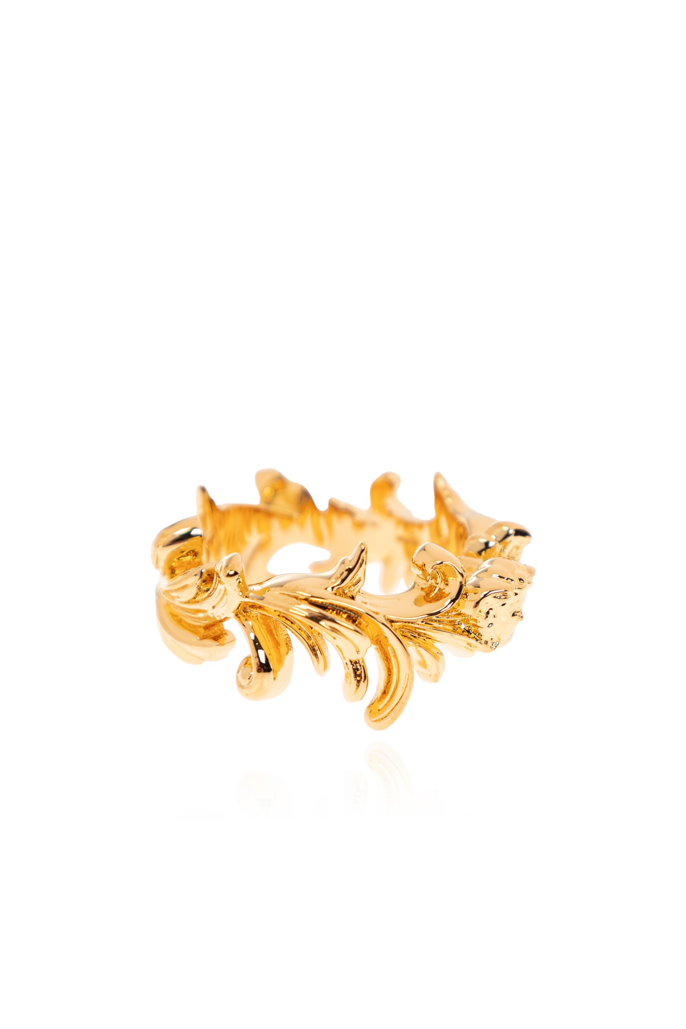 Versace Medusa Head Motif Ring In Gold