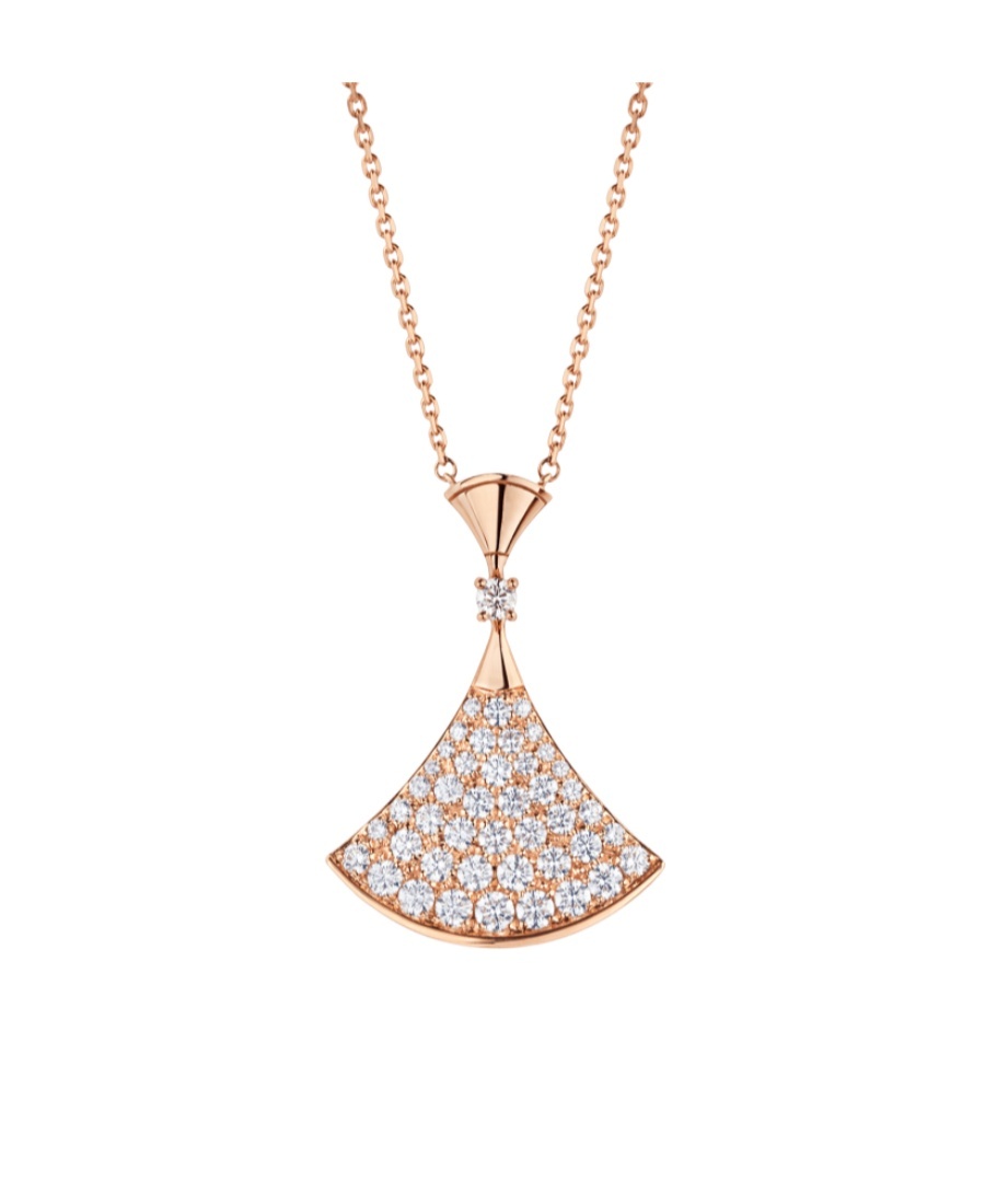 Bvlgari Logo Necklace In Yellow