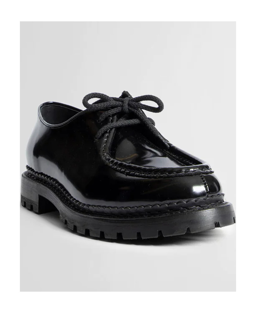 Saint Laurent Marbeuf Panelled Derby Shoes In Black