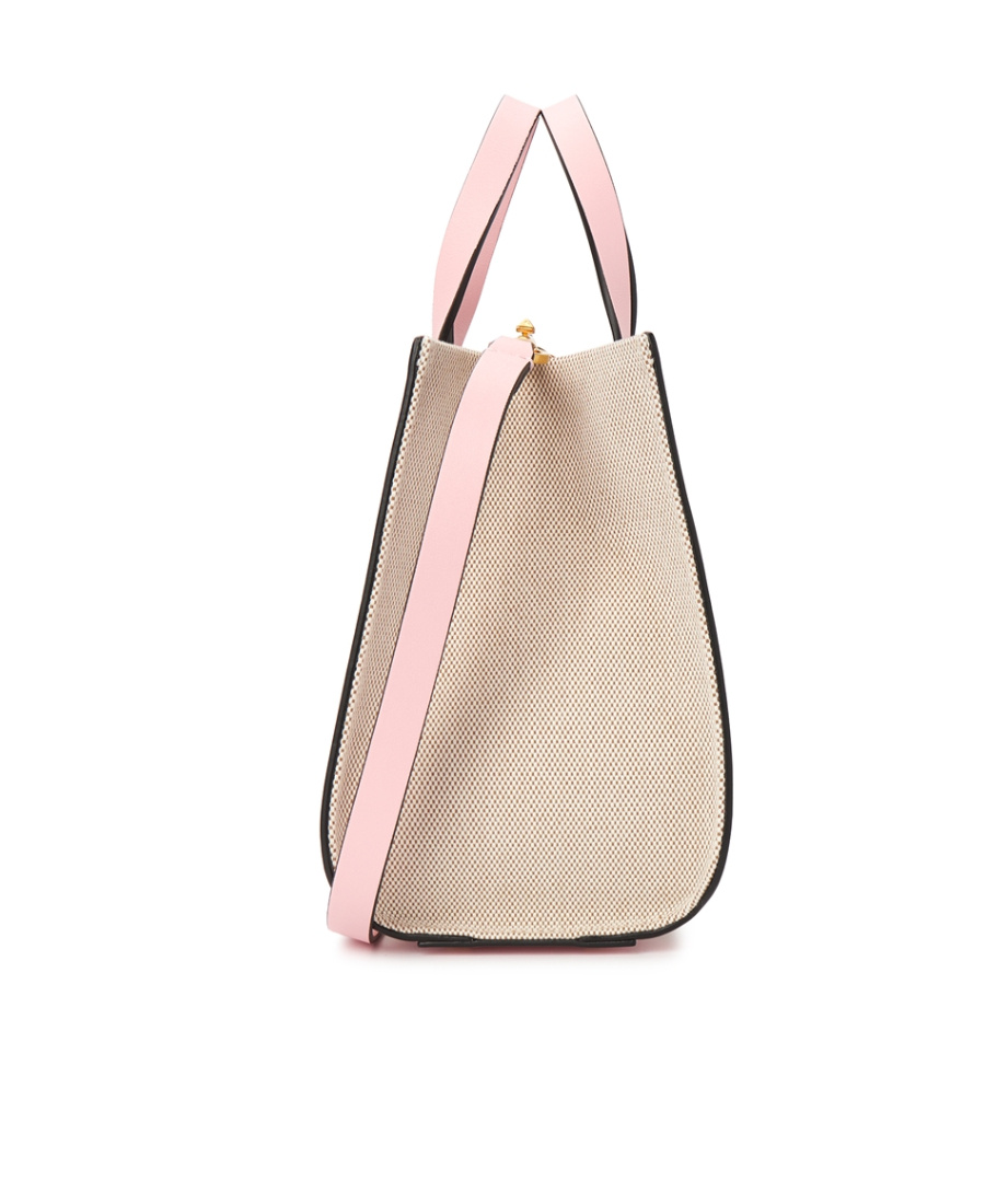 Valentino Logo Shoulder Bag In Nude