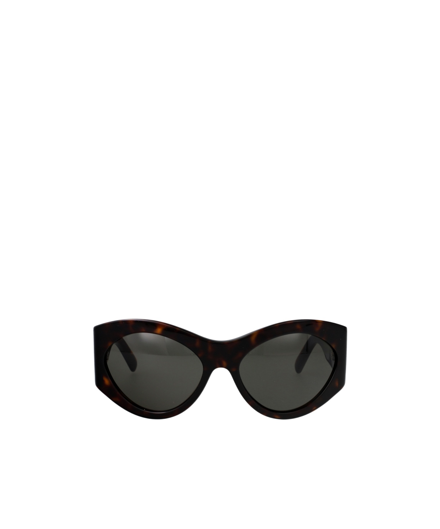 Saint Laurent Havana-havana-grey Recycled Acetate Sunglasses In Black