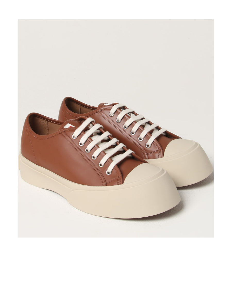 Marni Tie Low-top Sneakers In Brown