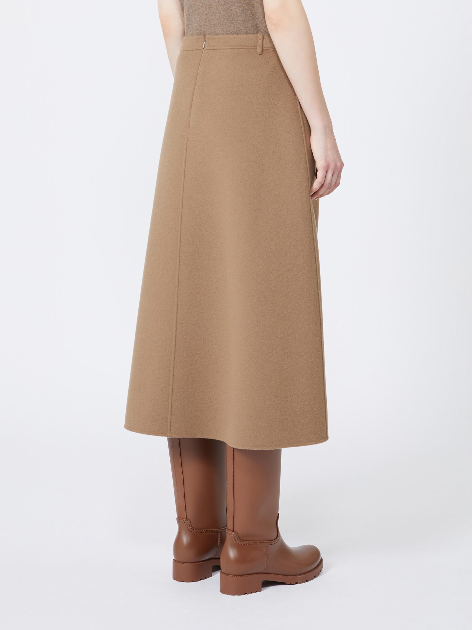 Max Mara Wool Skirt In Brown