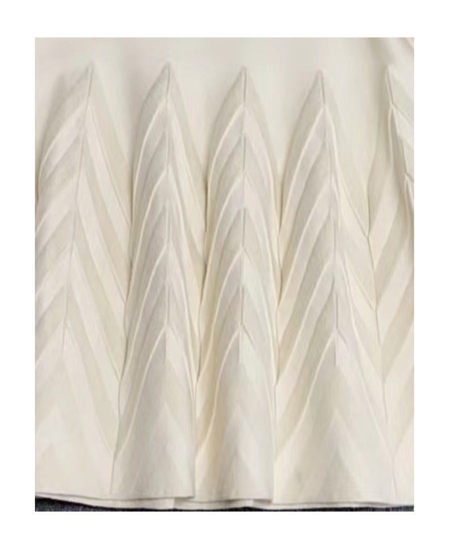 Alaïa Logo Wool Long-sleeved Dress In White