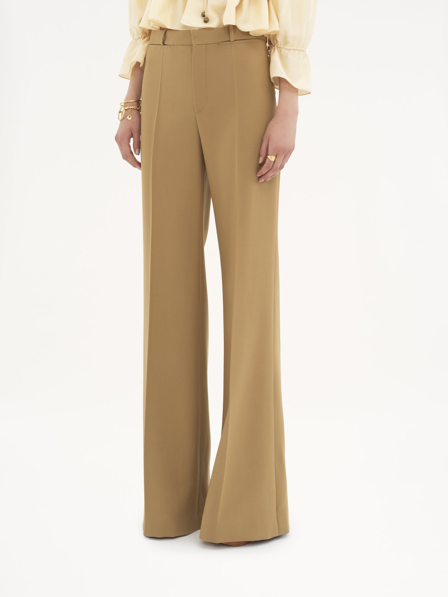 Chloé Belt-loop Casual Pants In Brown