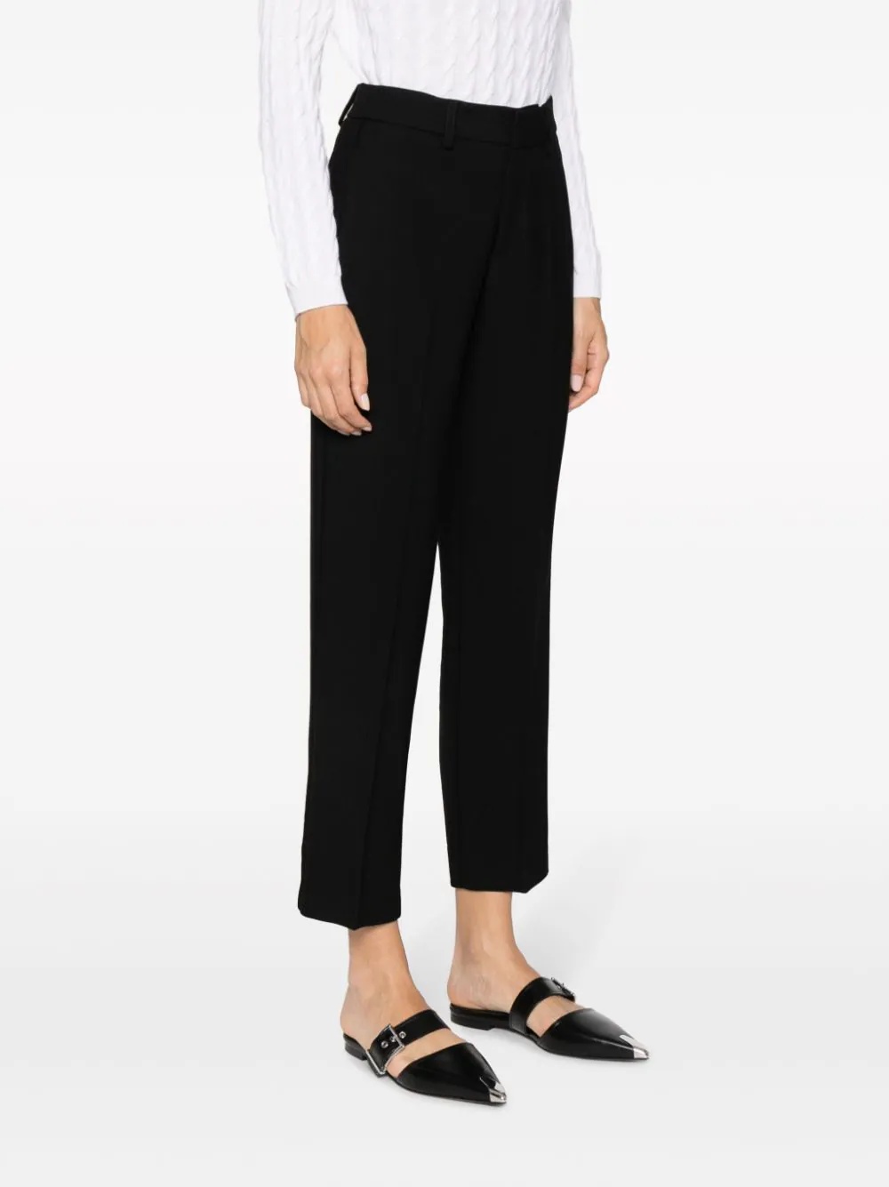 P.a.r.o.s.h Tapered-leg Tailored Trousers In Black