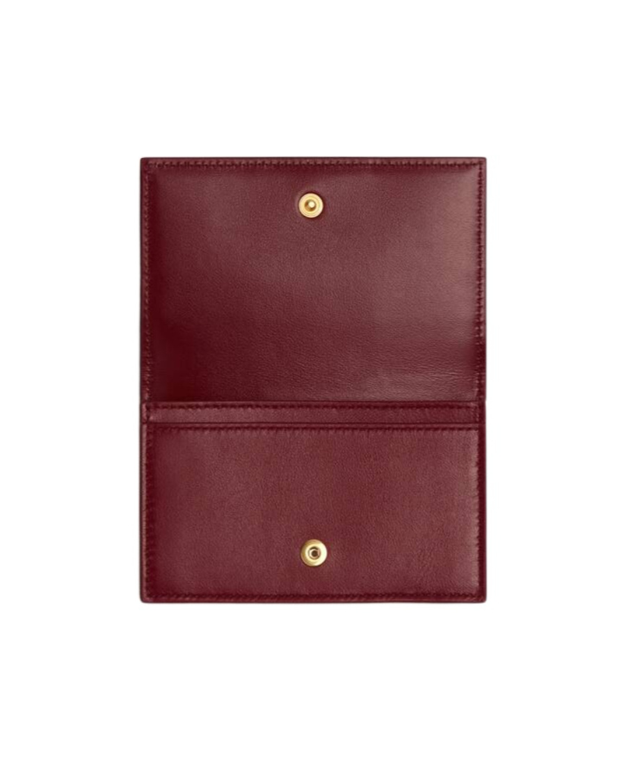Bottega Veneta Logo Wallet In Red