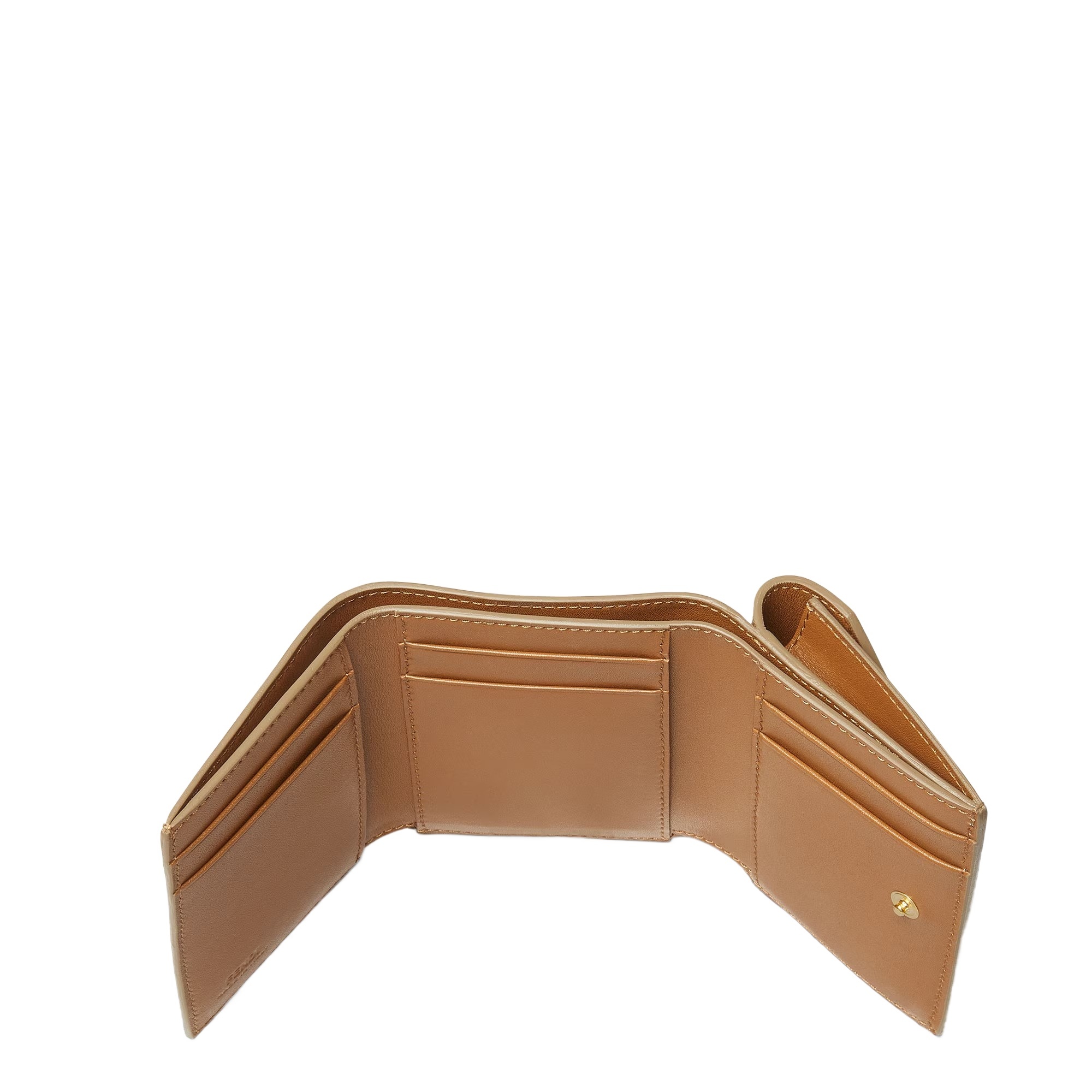 Fendi Ff Diamonds Wallet In Brown