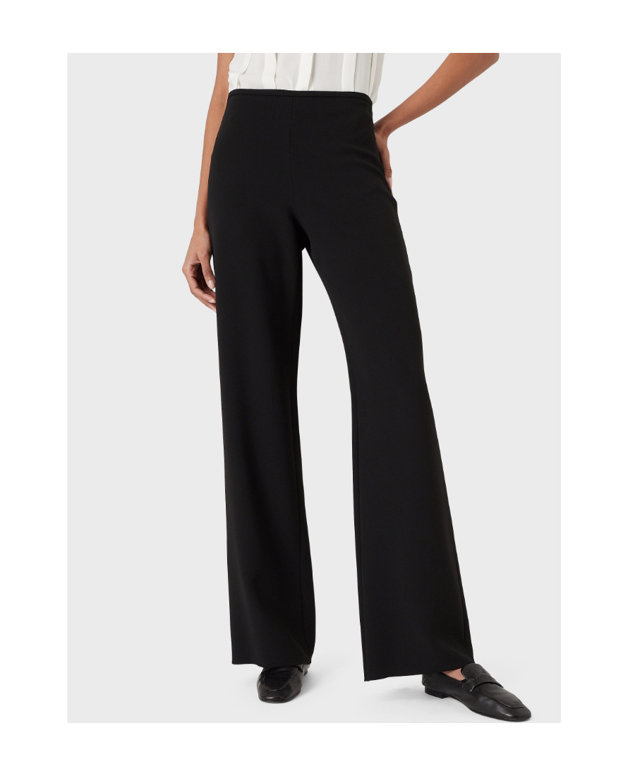 EMPORIO ARMANI HIGH-WAISTED WIDE-LEG PANTS