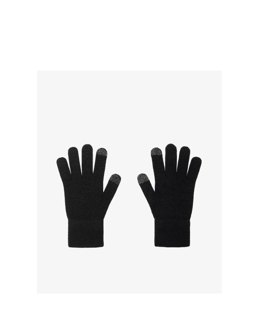 Givenchy Logo-embroidered Knitted Gloves In Black