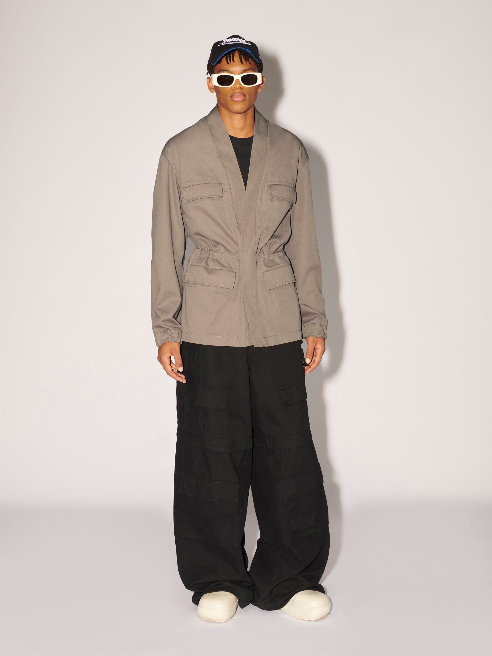 Ambush V-neck Safari Jacket In Nude
