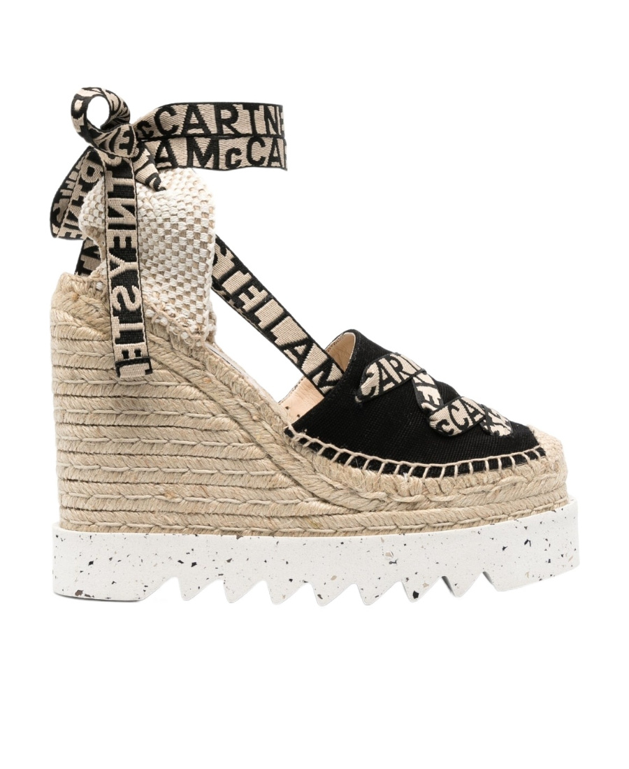 Stella Mccartney Gaia Wedge Sandals In Neutral
