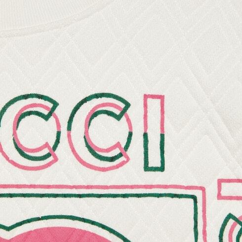 Gucci Interlocking G Quilted Sweatshirt In White