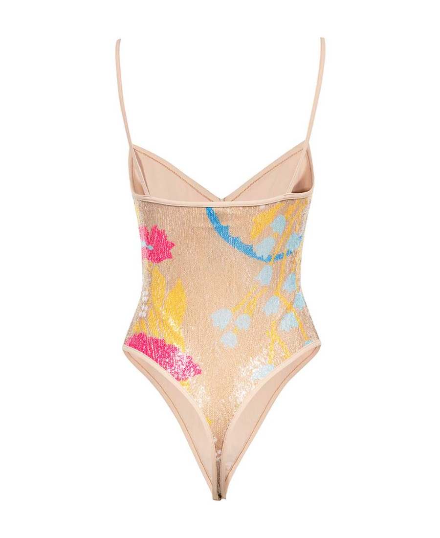 Dsquared2 Sequin-embellished Swimsuit In Nude