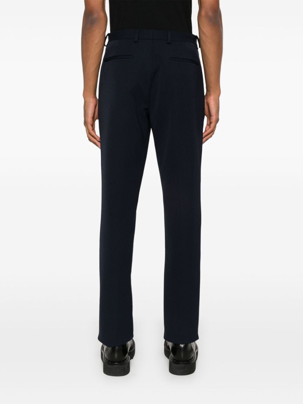 Prada Pressed-crease Trousers In Blue