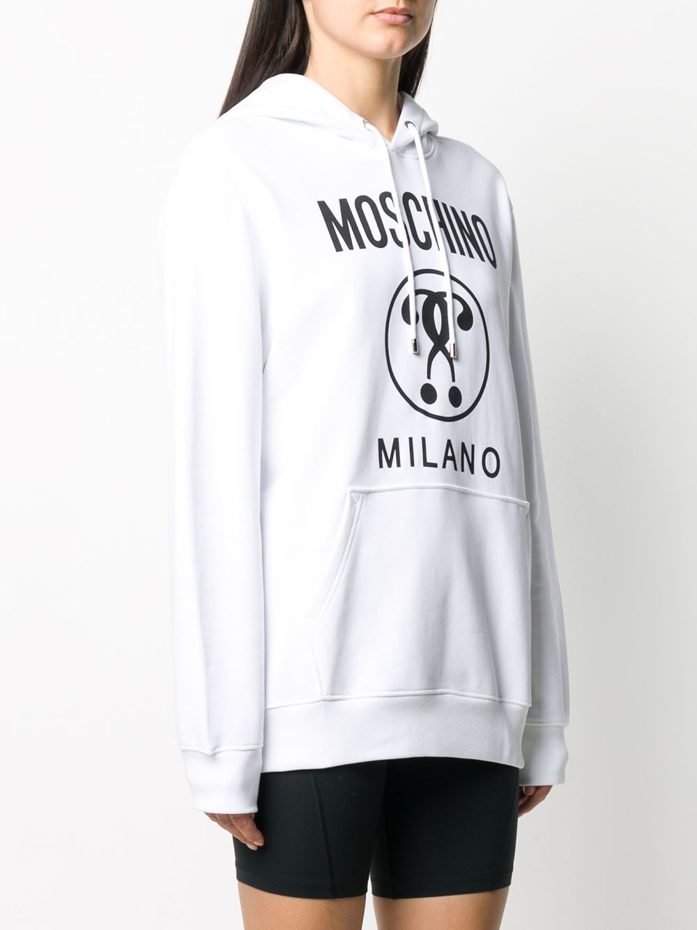 MOSCHINO LOGO PRINTED HOODED SWEATER