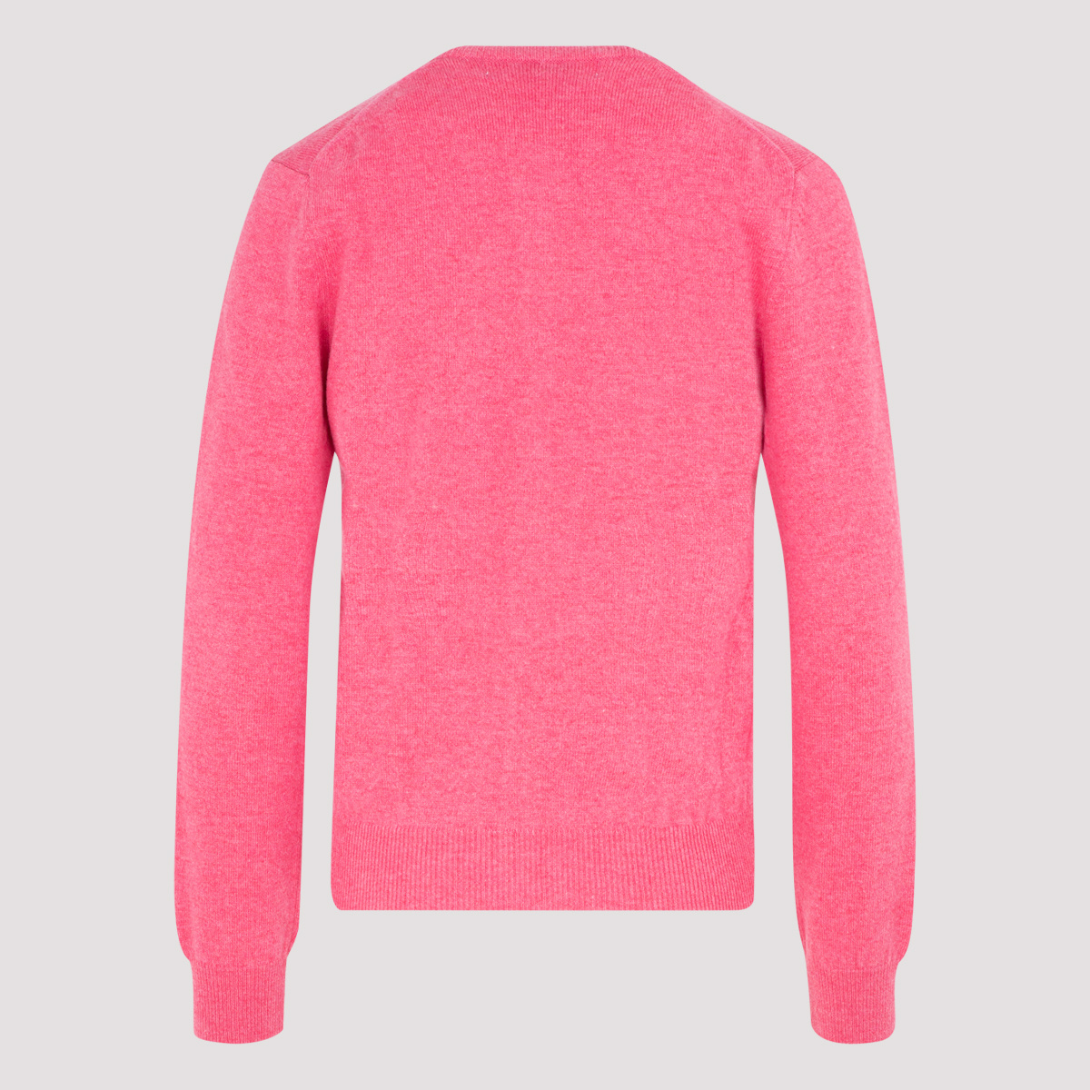 Comme Des Garçons Overlapping Heart Wool Cardigan In Pink