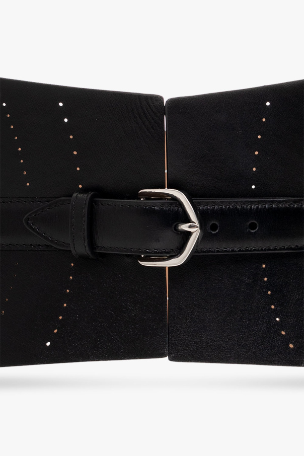 Alaïa Perforated Belt In Black