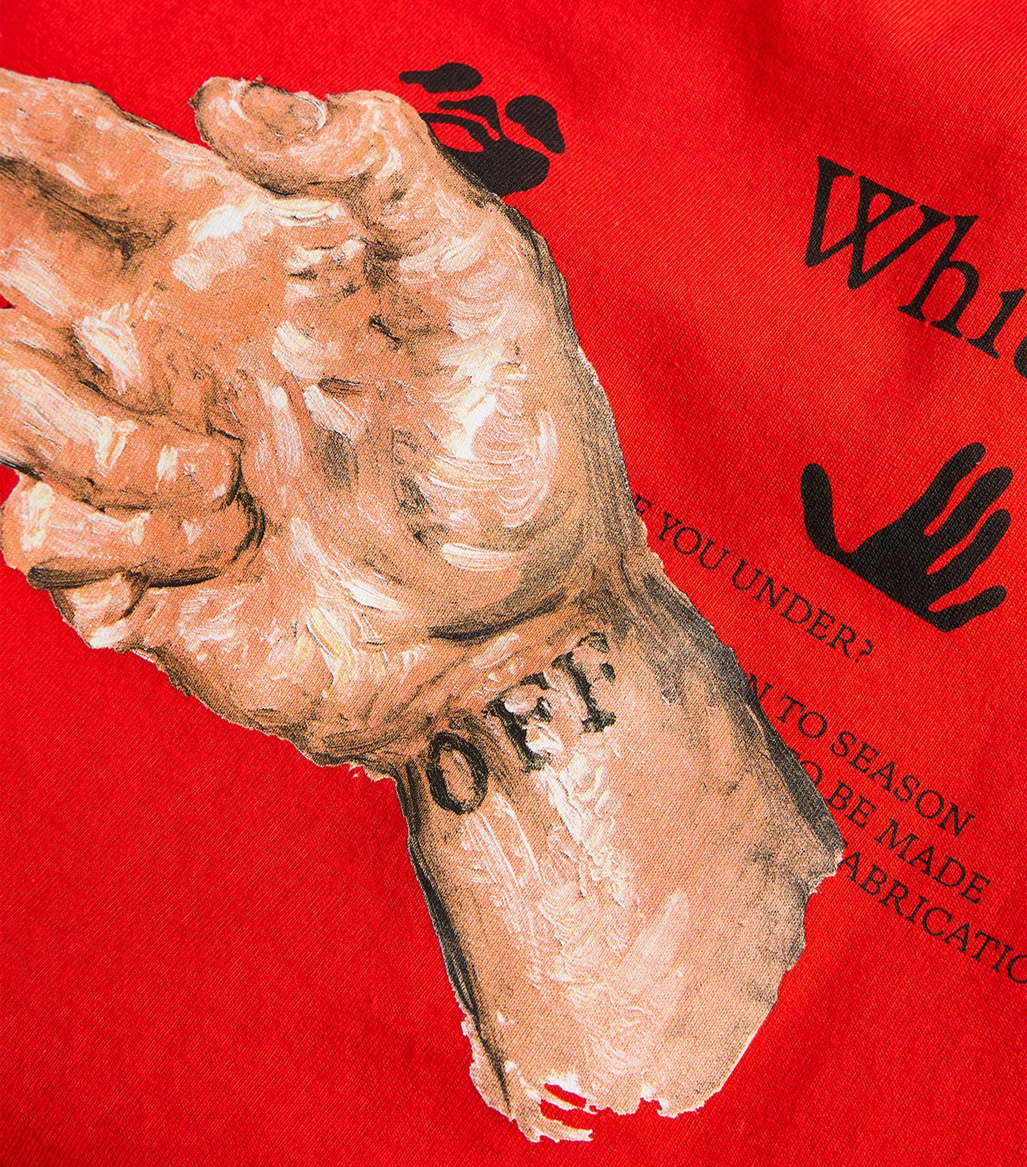 Off-white Logo-print Short-sleeve T-shirt In Red