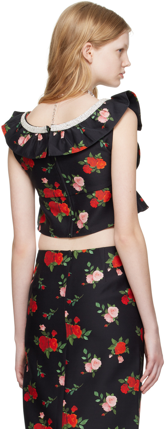 Shushu-tong Pattern Vest In Black