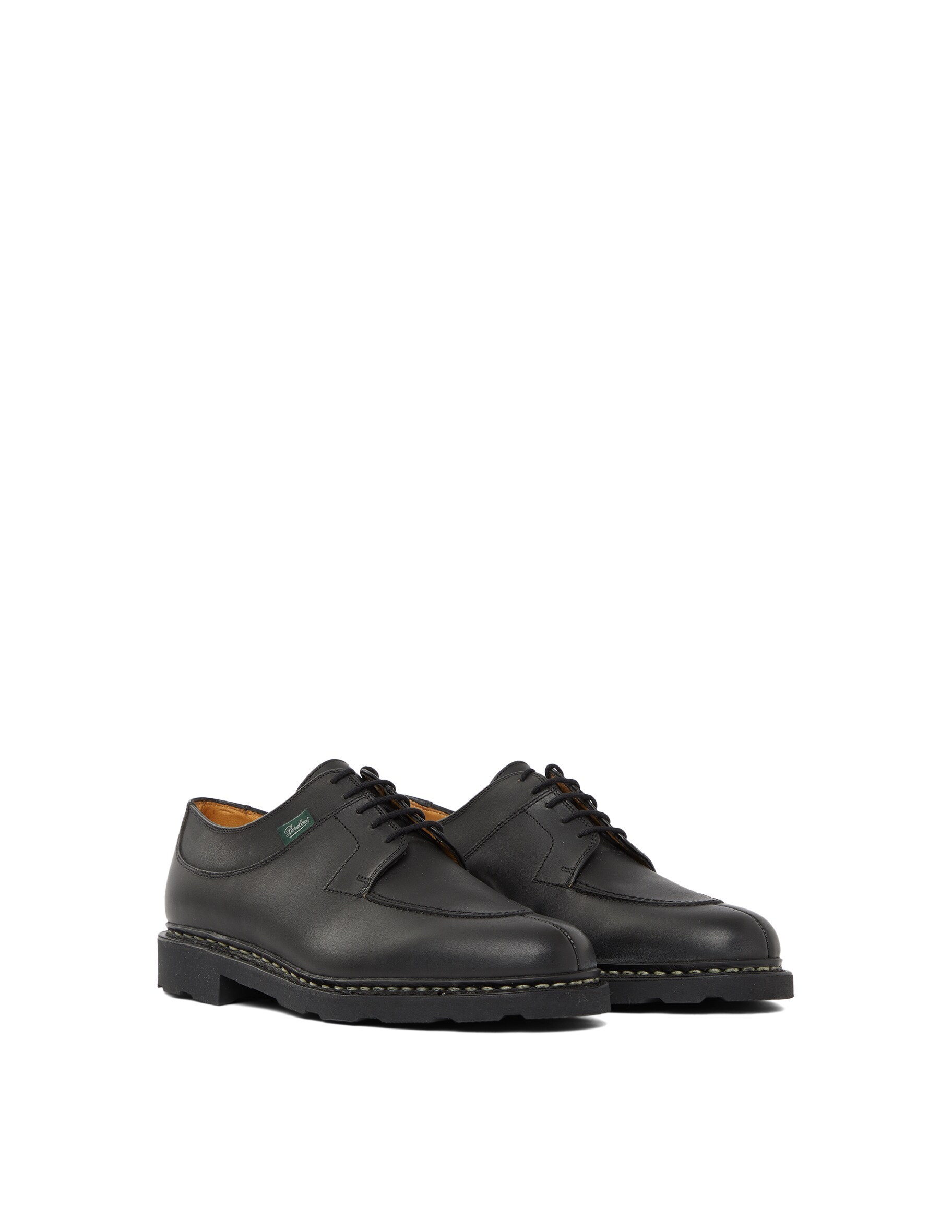 Paraboot Michael Smooth Leather Derbies Shoes In Black