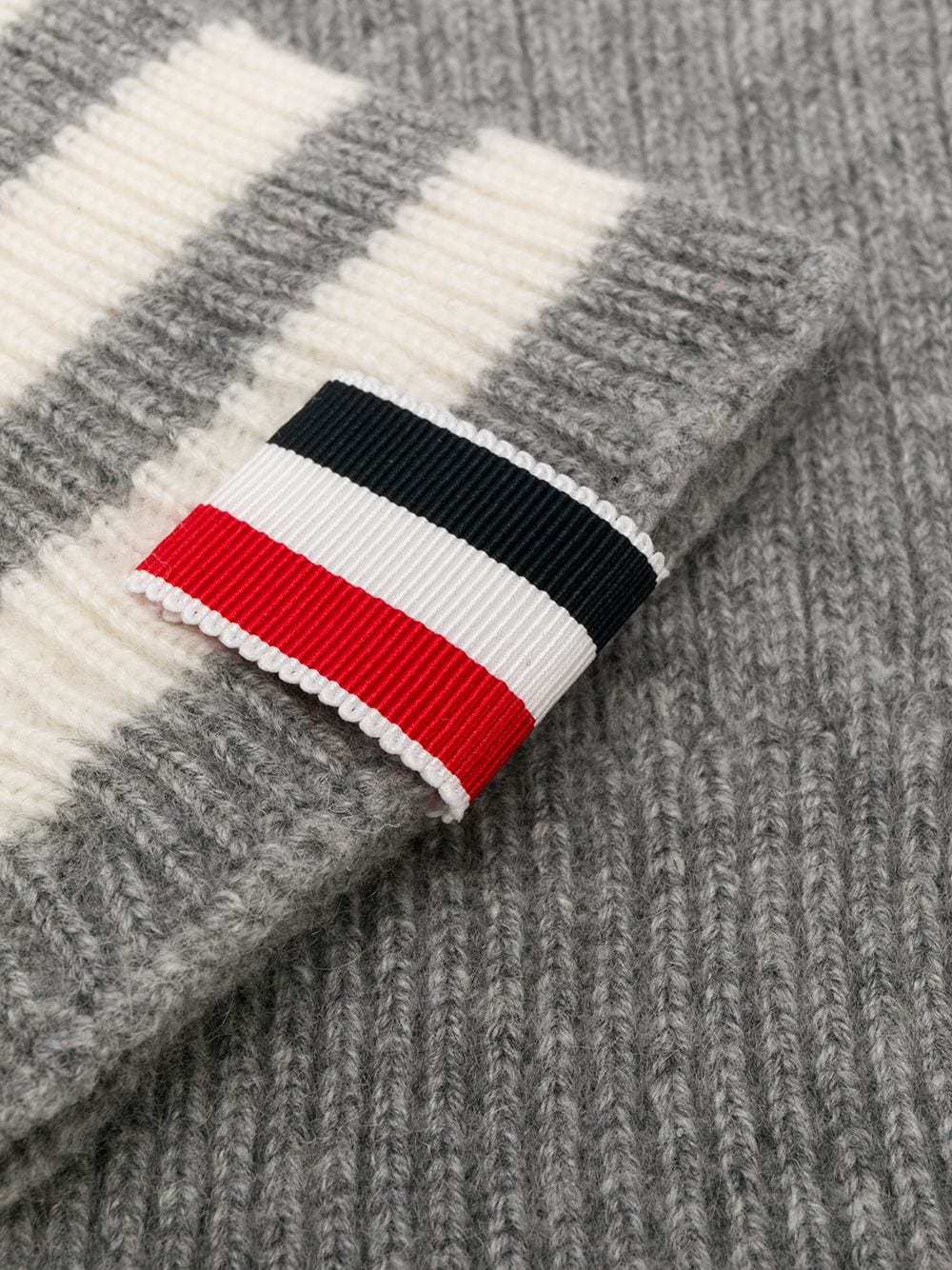 Thom Browne 4-bar Cashmere Gloves In Gray