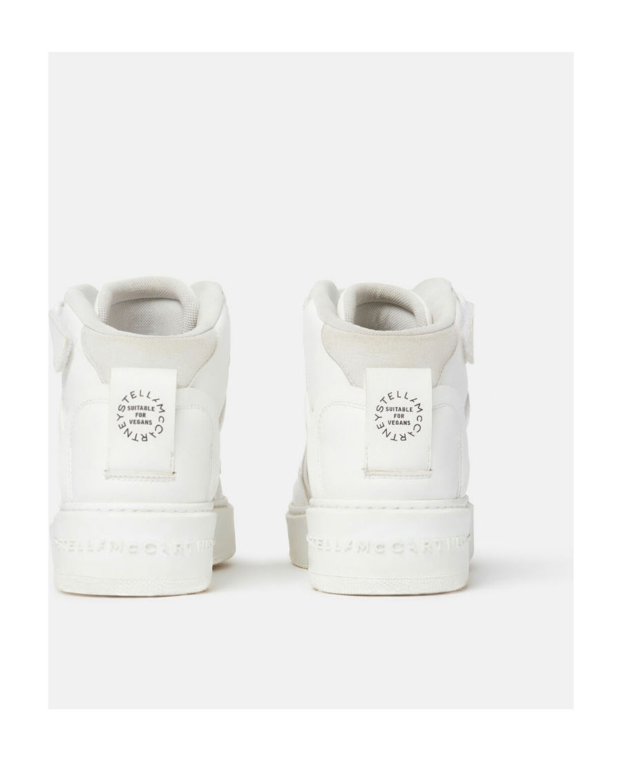 Stella Mccartney Vegan Leather S-wave High-top Sneakers In White