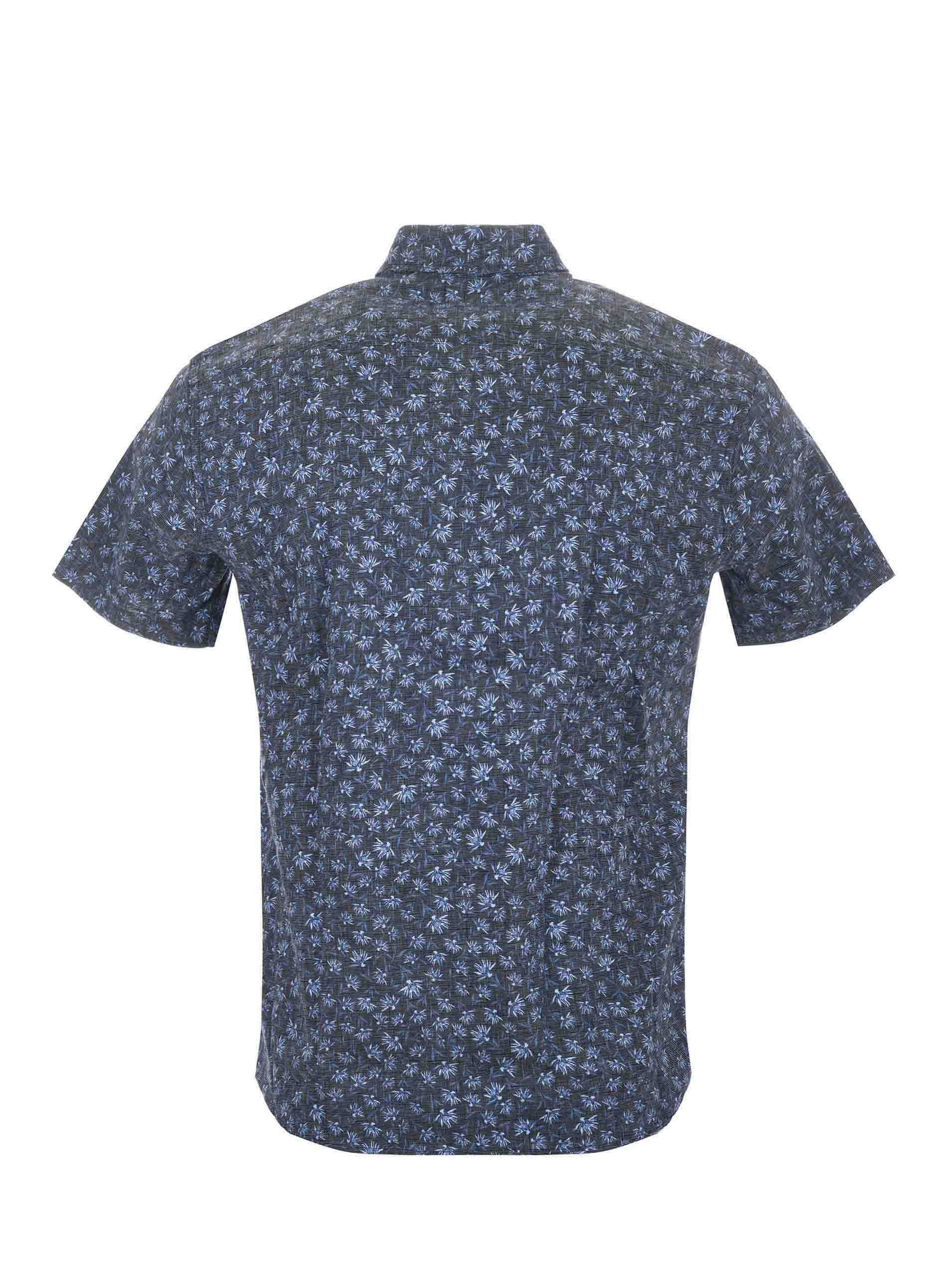 Hugo Boss Graphic-print Shirt In Blue