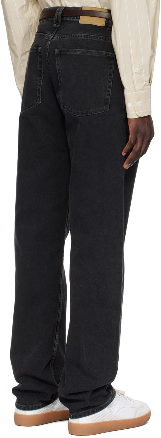 Hed Mayner Black Faded Jeans In Black
