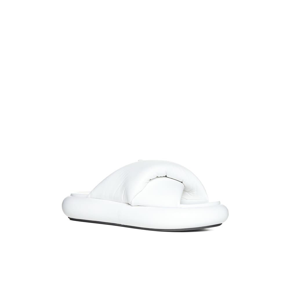 Jw Anderson Logo Slippers In White