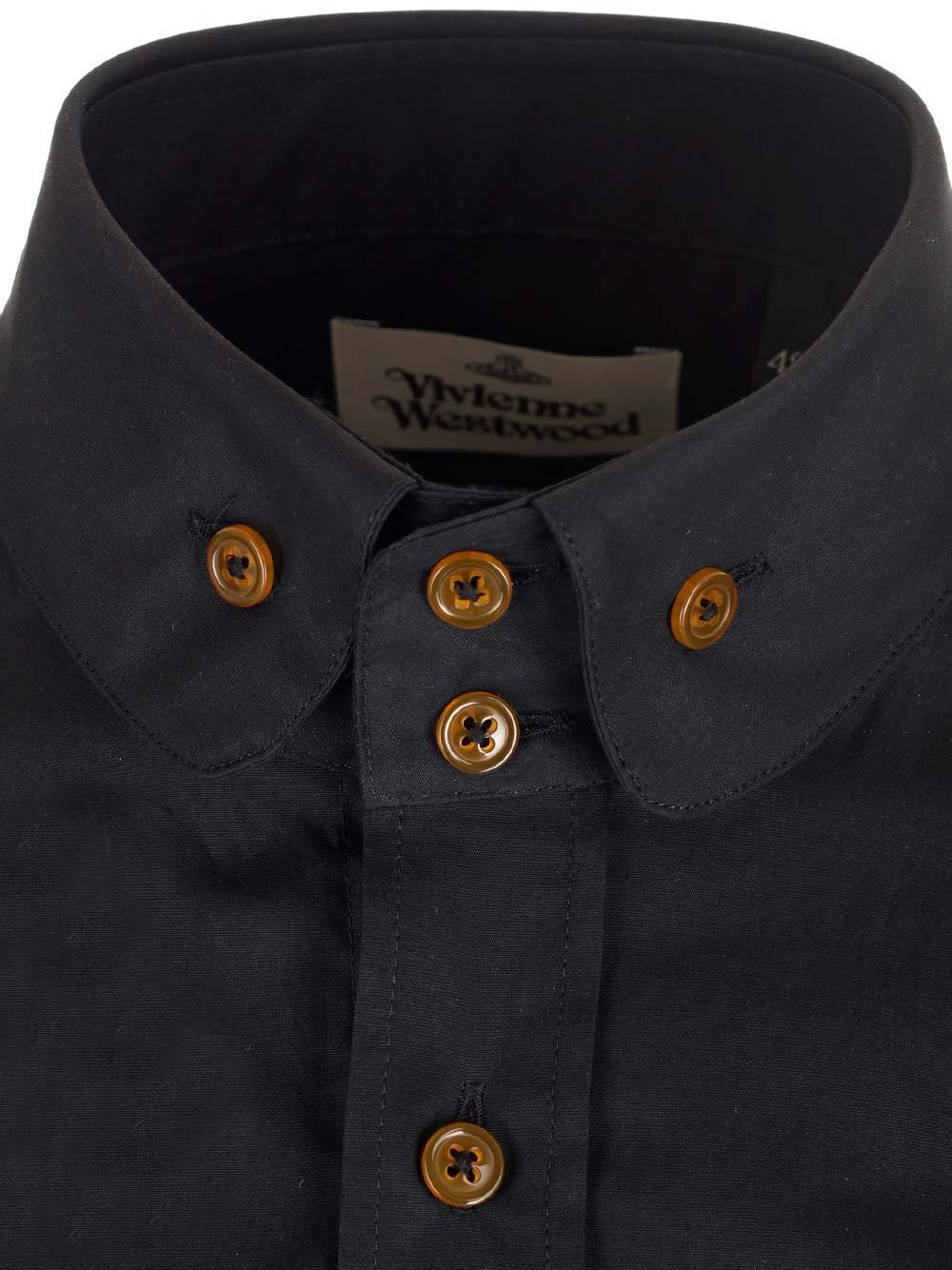 Vivienne Westwood Classic Long-sleeve Shirt With Embroidered Detail In Black