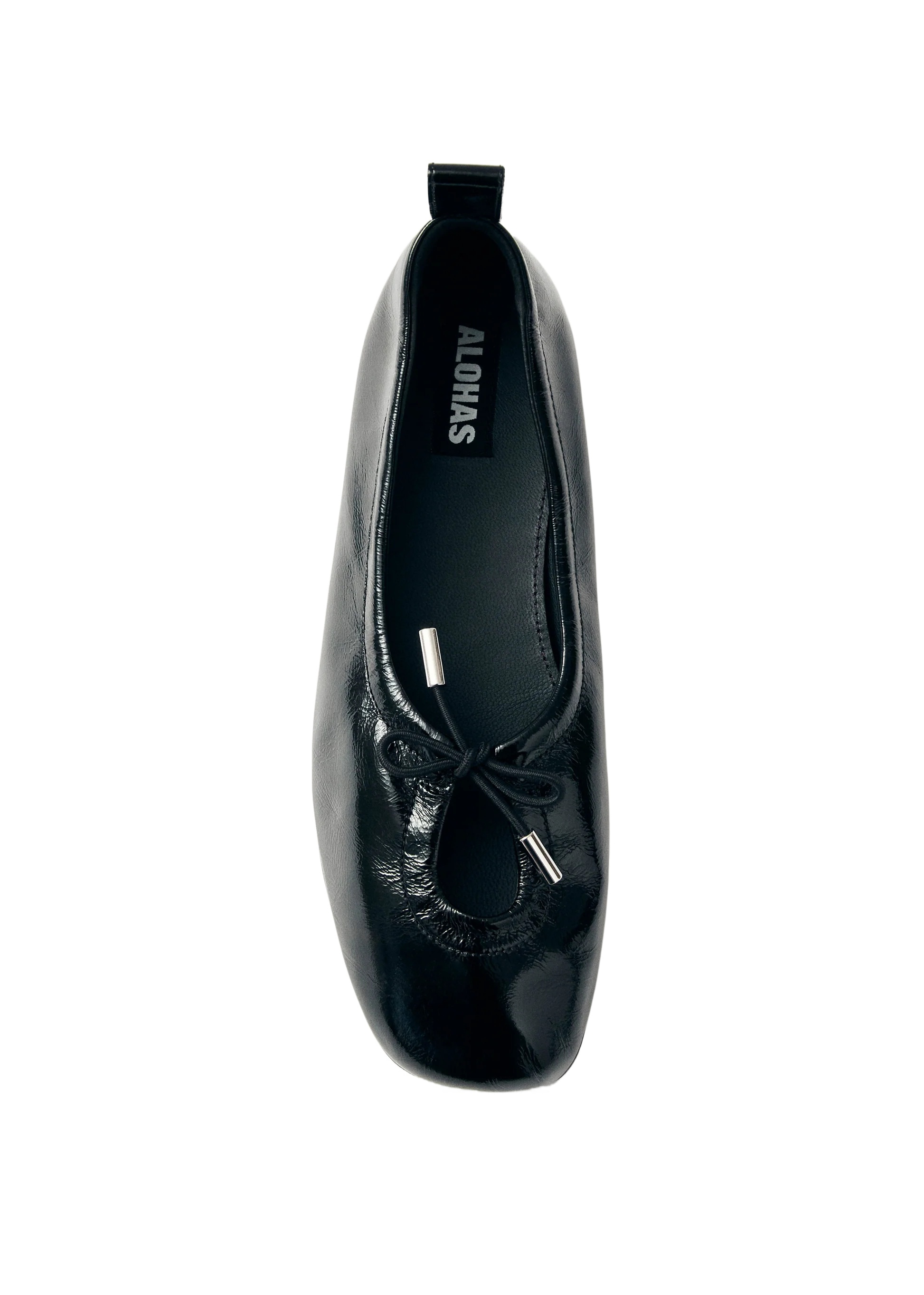 Alohas Rosalind Onix Leather Ballet Flats In Black