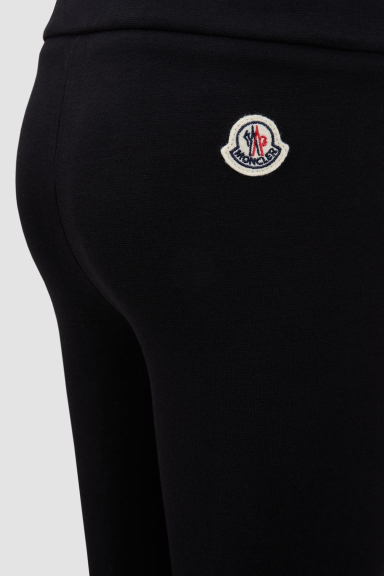 Moncler Logo Leggings In Black