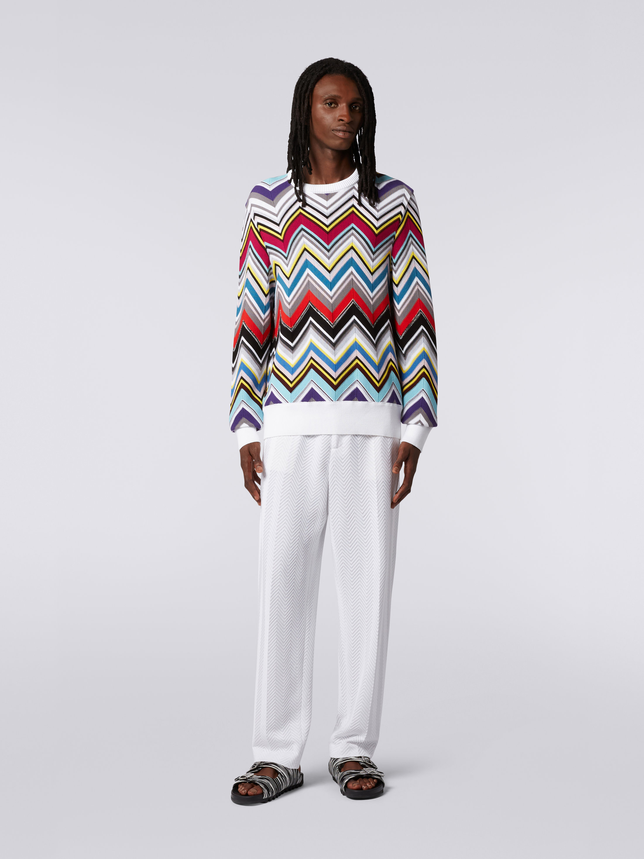 Missoni Zig-zag Sweatshirt In Multicolor