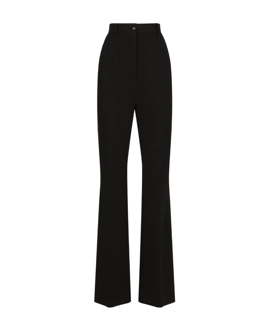 Dolce & Gabbana Women's Flare Fit Pants In Black
