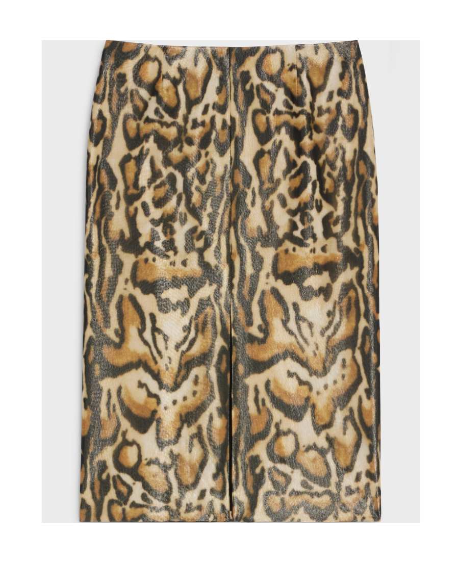 CELINE PRINTED SLIT SKIRT 