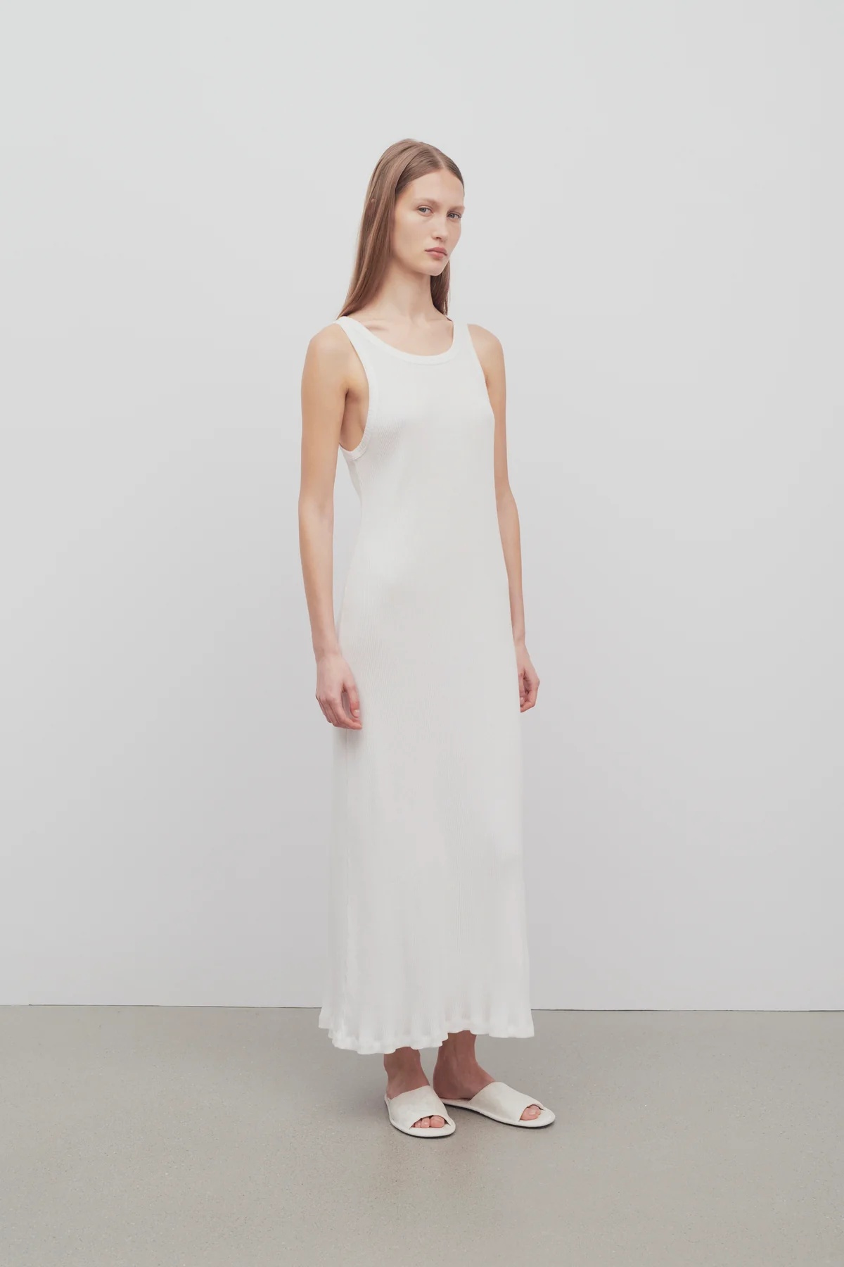 The Row Sleeveless Dress In White