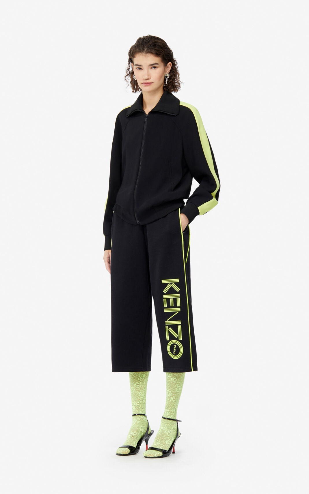 Kenzo Bamboo Tiger Teddy Jacket In Black