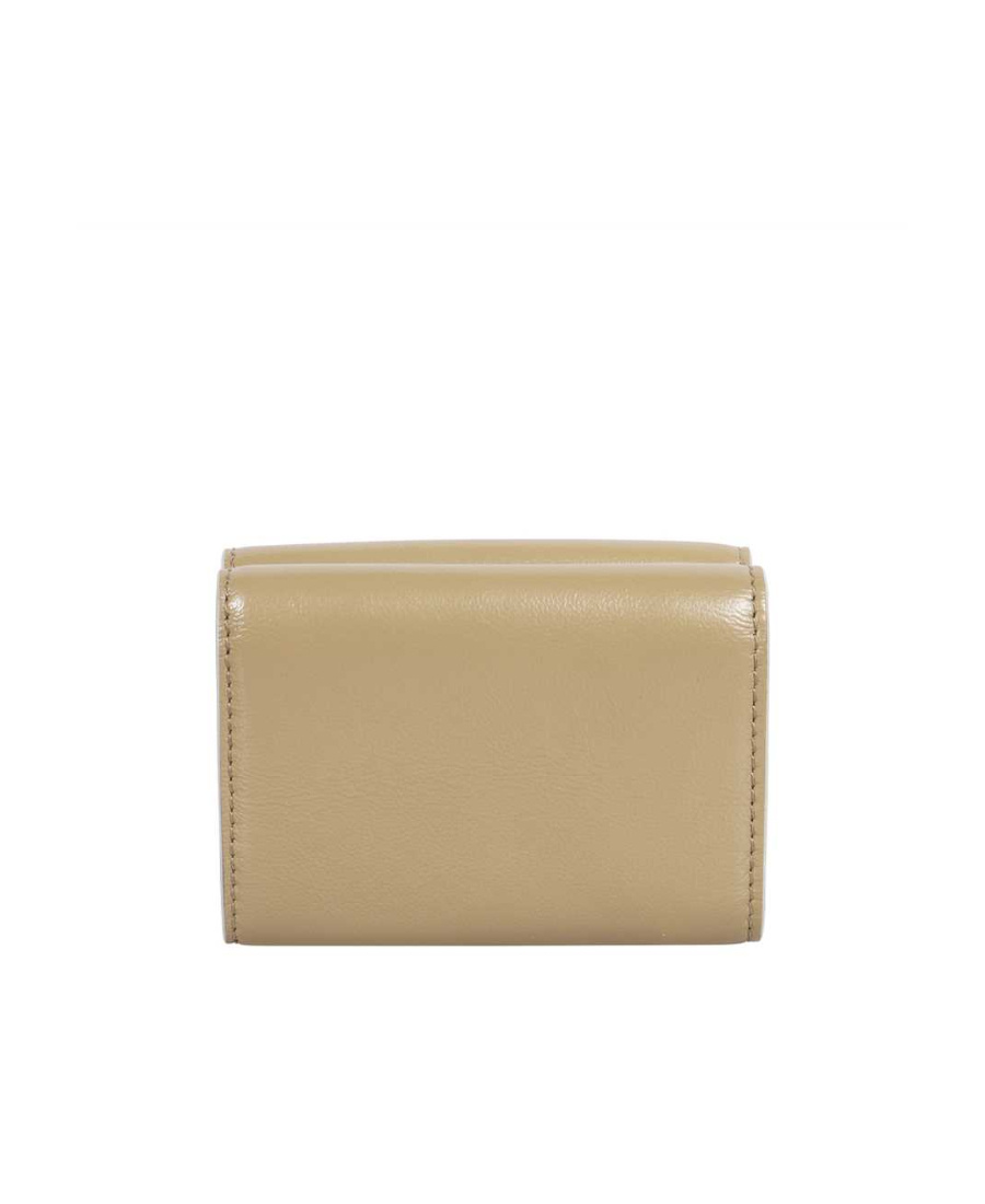 Marni Logo Wallet In Nude