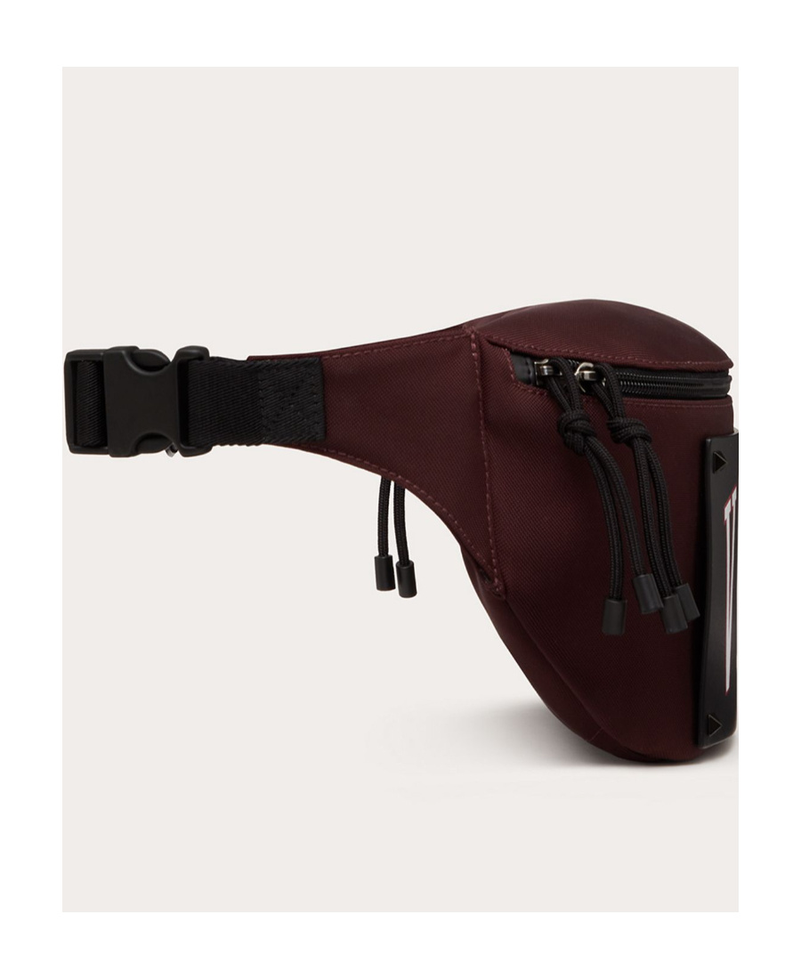 Valentino Vltn Nylon Belt Bag In Black