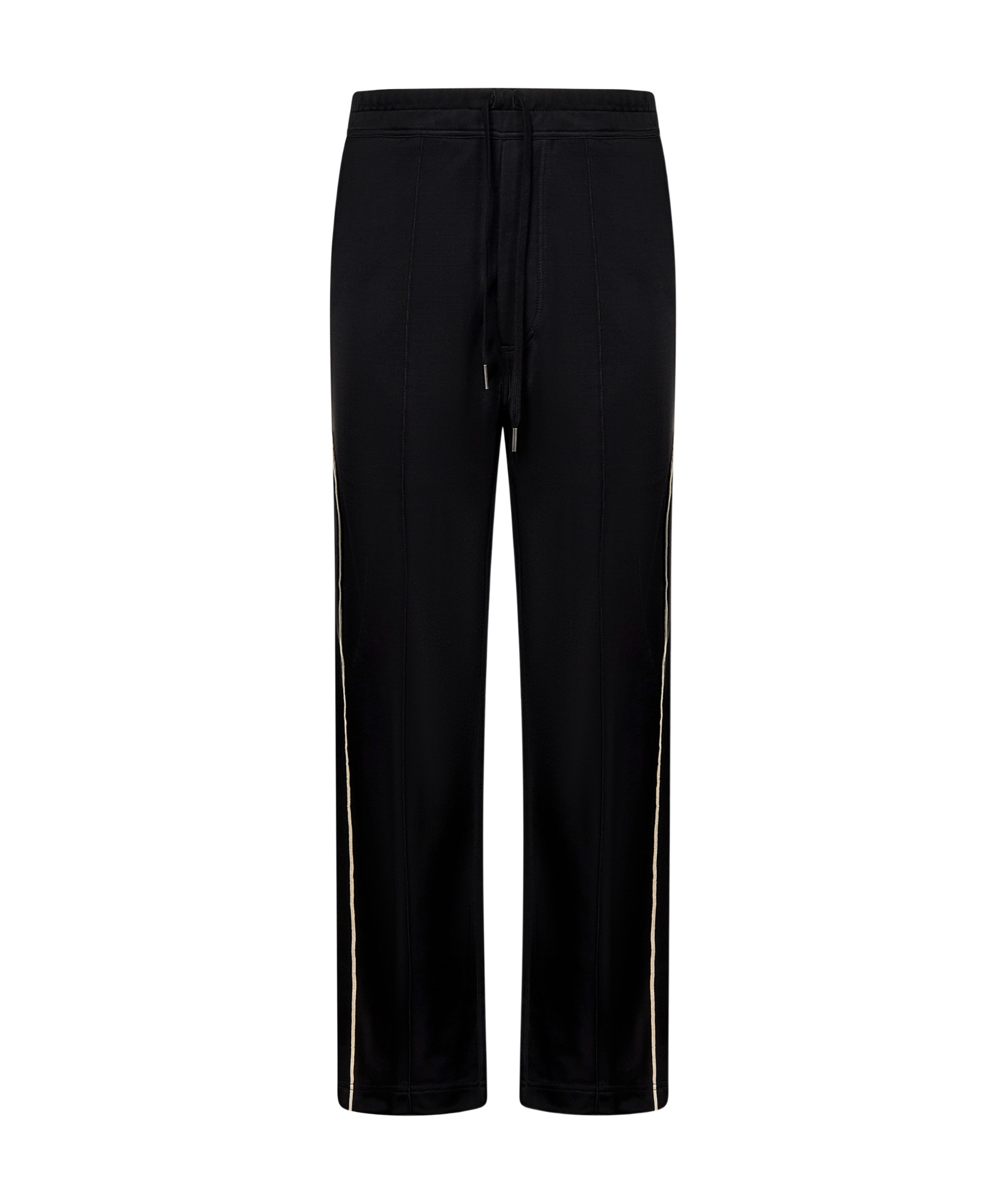 Tom Ford Stripe-detail Cotton Track Pants In Black