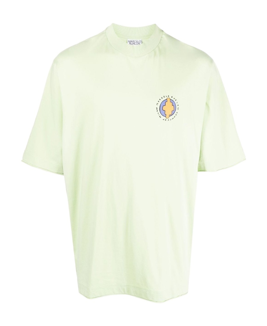 Marcelo Burlon County Of Milan Sunset Bird Logo T-shirt In White