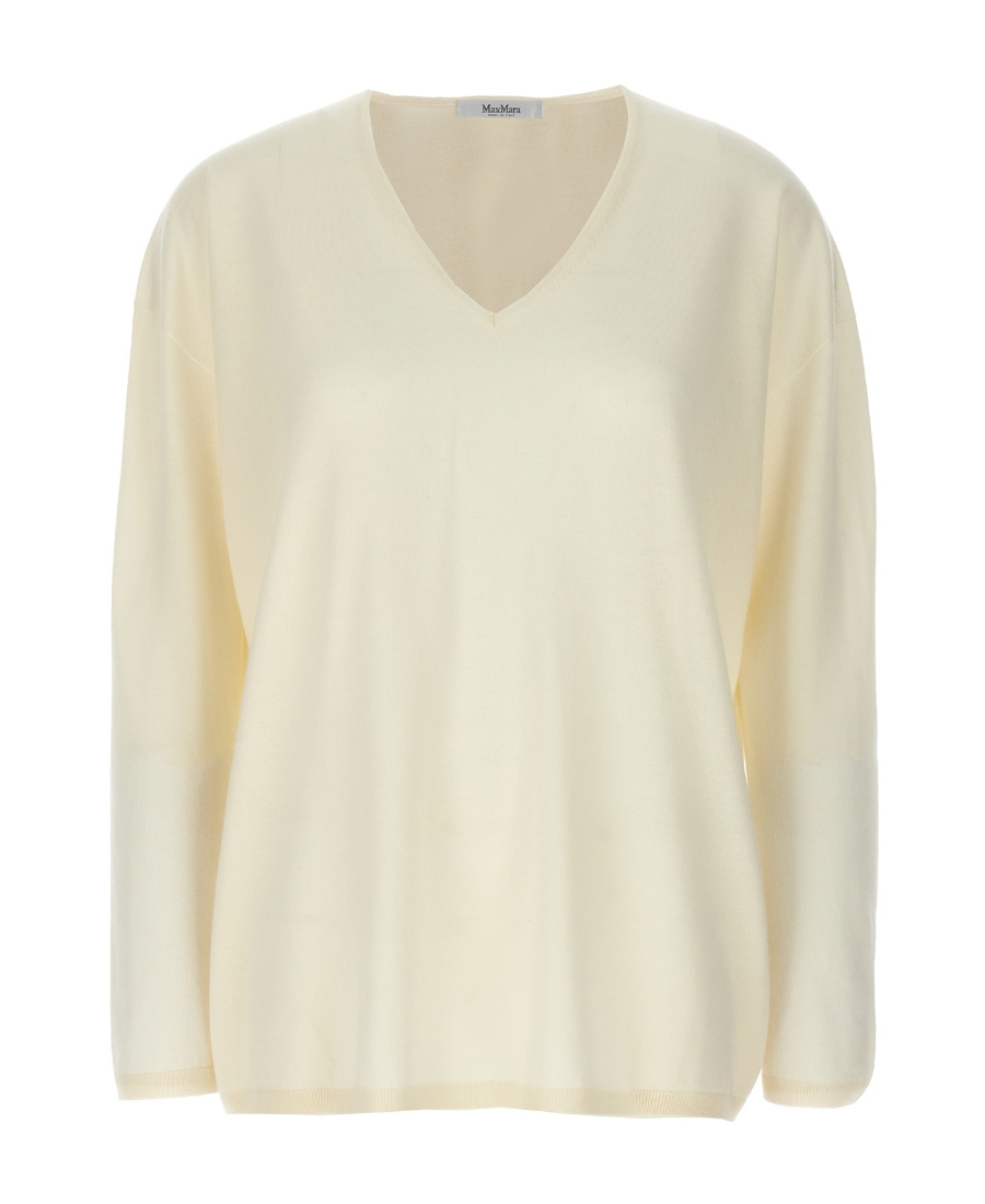 Max Mara Sand Cashmere Sweater In Nude