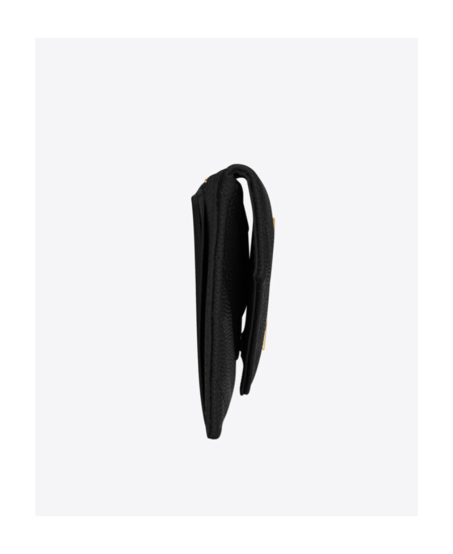 Saint Laurent Monogram Compact Wallet In Black