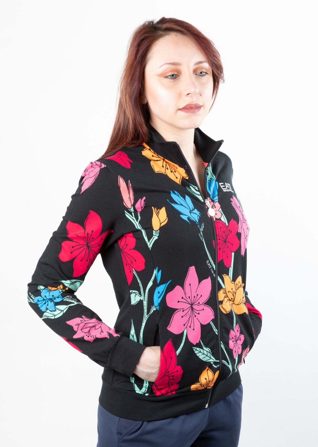 EA7 FLORAL PATTERN LEISURE JACKET 