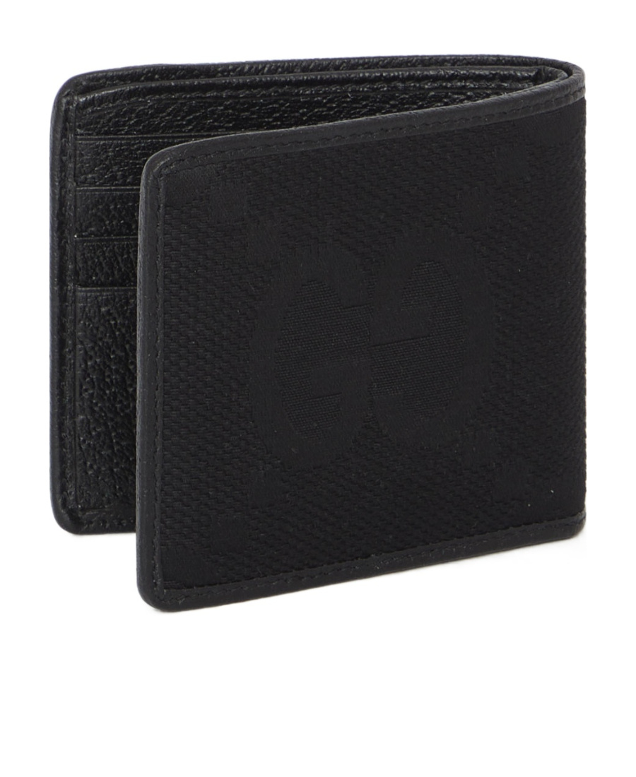 Gucci Gg-canvas Foldover Wallet In Black