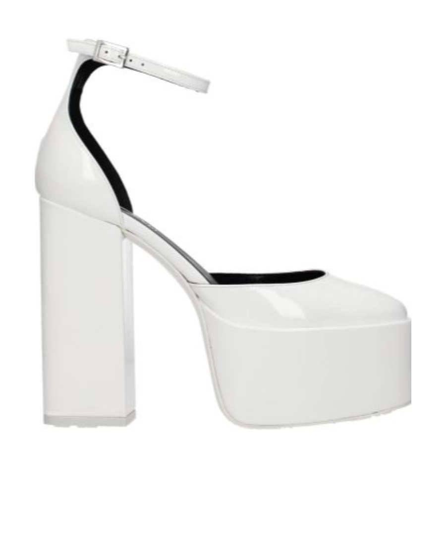 Paris Texas Jane 130mm Platform Pumps In White
